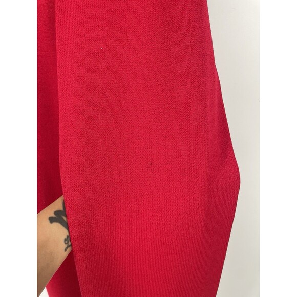 St. John Collection Red Wool Blend Knit Holiday High Waist Wide Leg Pants Sz XL - Picture 12 of 12
